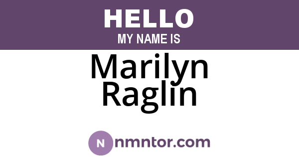 Marilyn Raglin