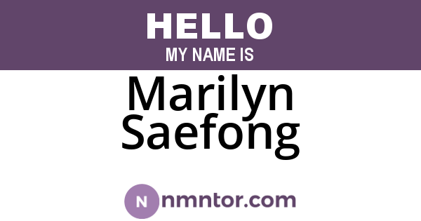 Marilyn Saefong