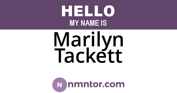 Marilyn Tackett