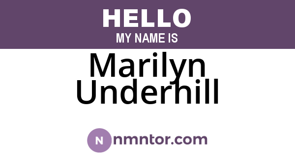 Marilyn Underhill