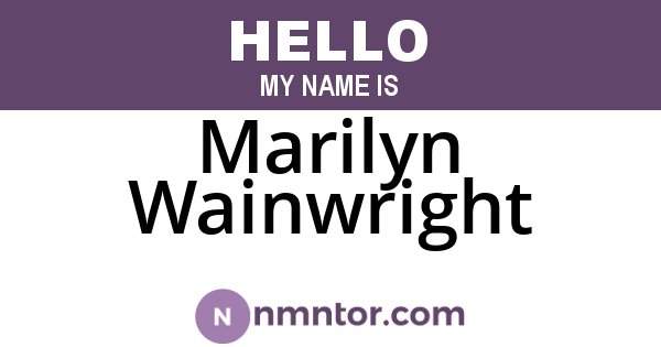 Marilyn Wainwright
