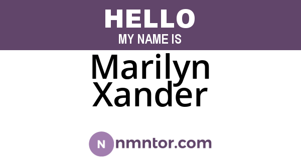 Marilyn Xander