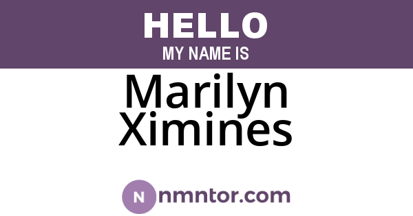 Marilyn Ximines