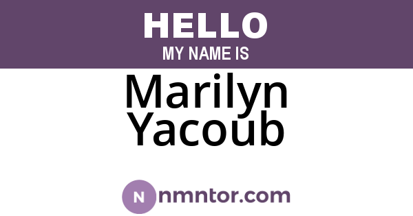 Marilyn Yacoub