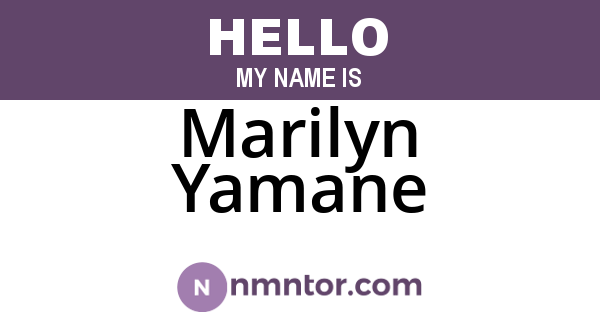 Marilyn Yamane