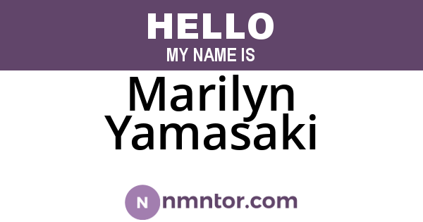 Marilyn Yamasaki