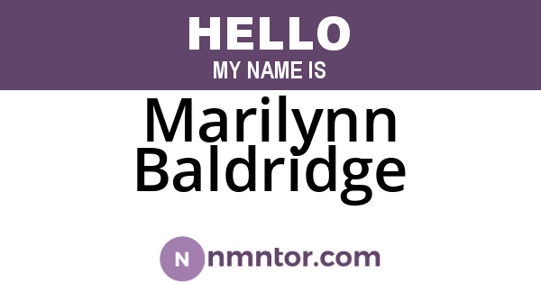 Marilynn Baldridge