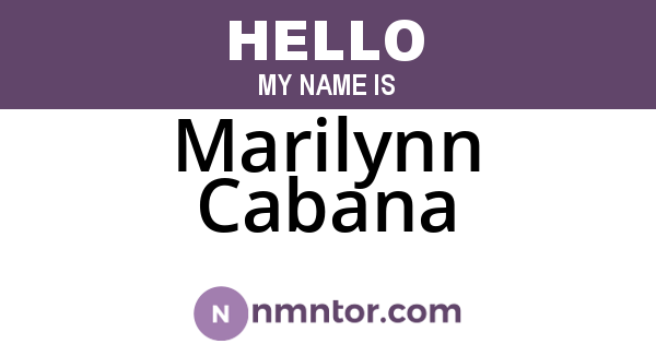 Marilynn Cabana