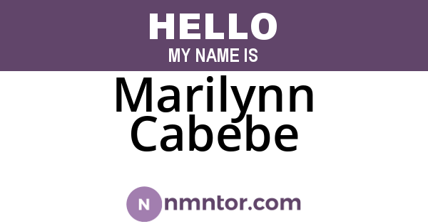 Marilynn Cabebe