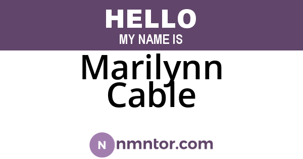 Marilynn Cable