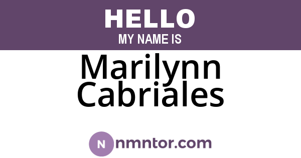 Marilynn Cabriales