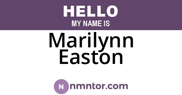 Marilynn Easton