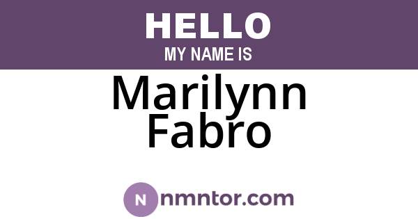 Marilynn Fabro