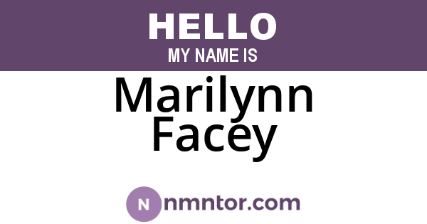 Marilynn Facey