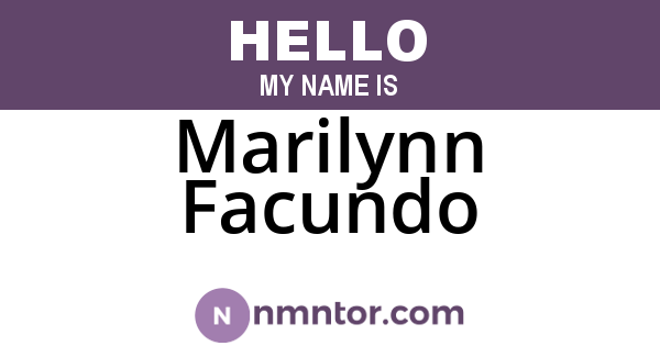 Marilynn Facundo