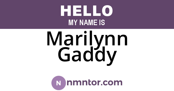 Marilynn Gaddy