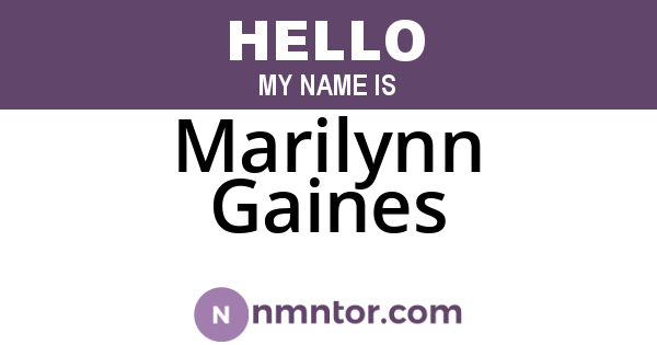 Marilynn Gaines