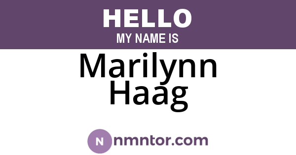 Marilynn Haag