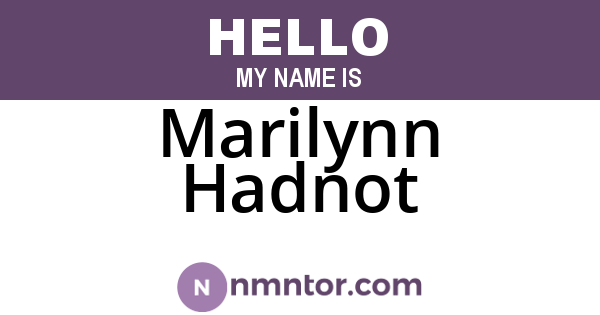 Marilynn Hadnot