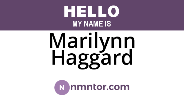 Marilynn Haggard