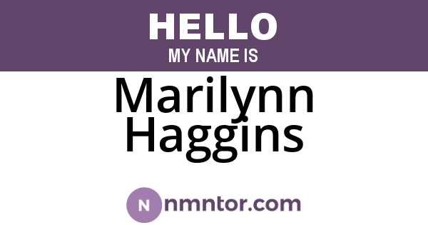 Marilynn Haggins