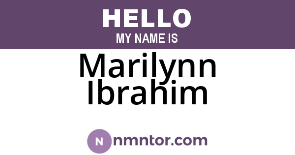 Marilynn Ibrahim