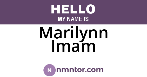 Marilynn Imam