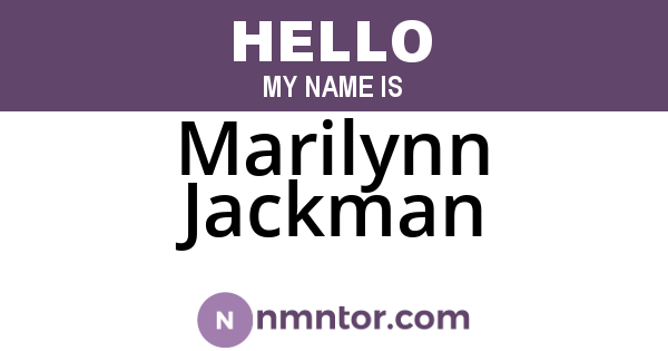 Marilynn Jackman