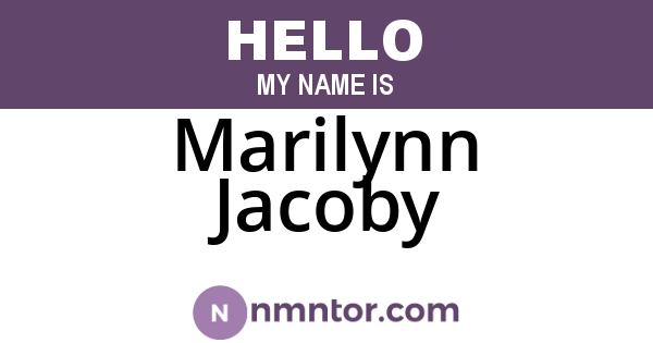 Marilynn Jacoby