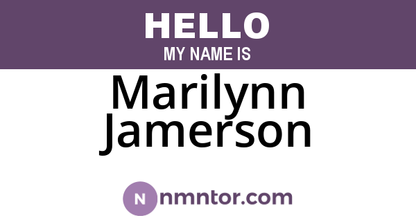 Marilynn Jamerson