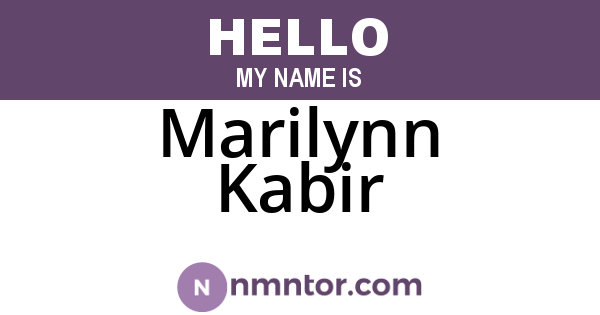 Marilynn Kabir