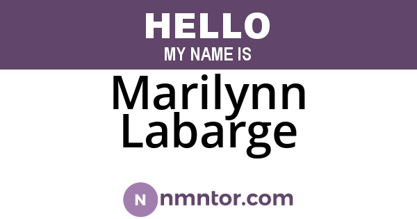 Marilynn Labarge