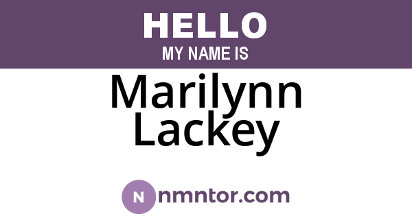 Marilynn Lackey