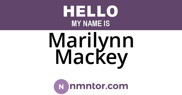 Marilynn Mackey