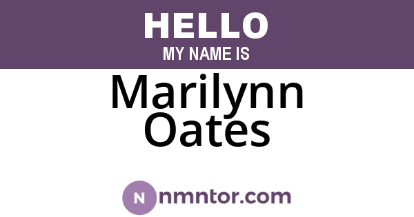 Marilynn Oates