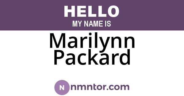 Marilynn Packard