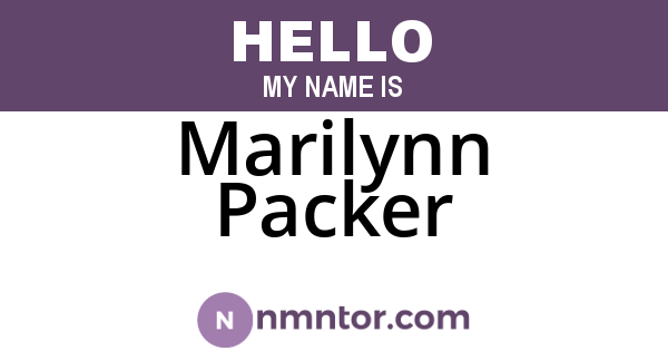 Marilynn Packer