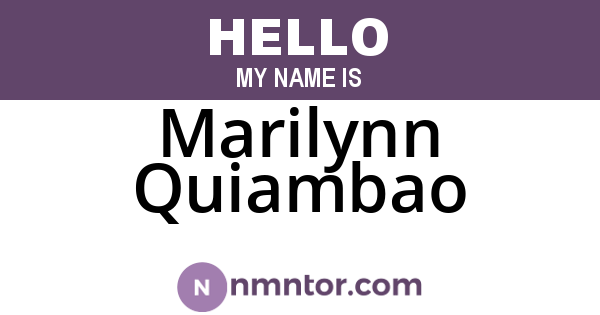 Marilynn Quiambao