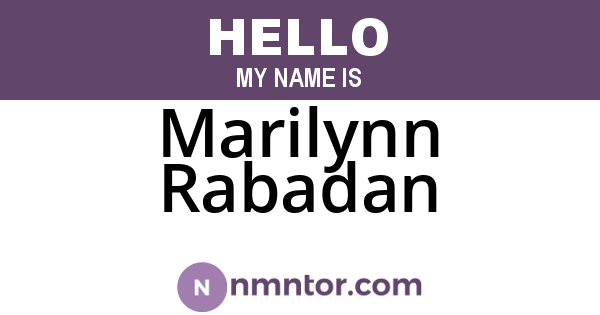 Marilynn Rabadan