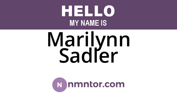 Marilynn Sadler