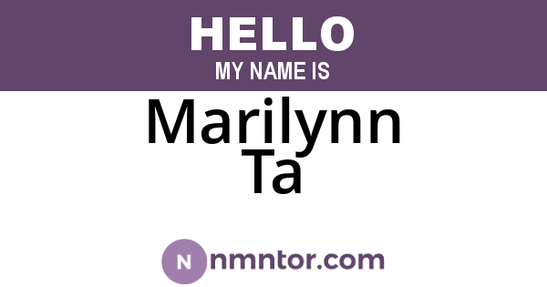Marilynn Ta