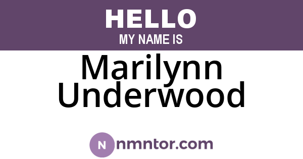 Marilynn Underwood