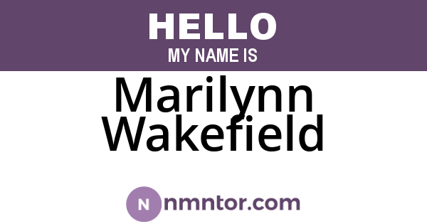 Marilynn Wakefield