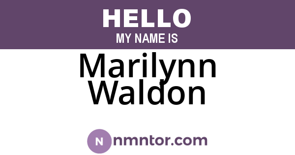 Marilynn Waldon