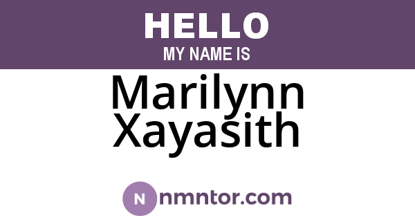 Marilynn Xayasith