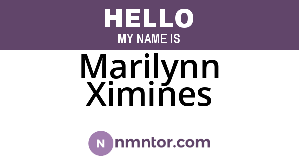 Marilynn Ximines