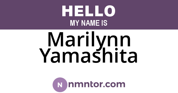 Marilynn Yamashita