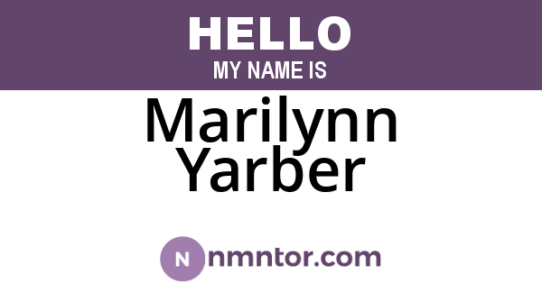 Marilynn Yarber