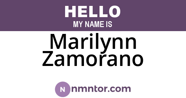 Marilynn Zamorano