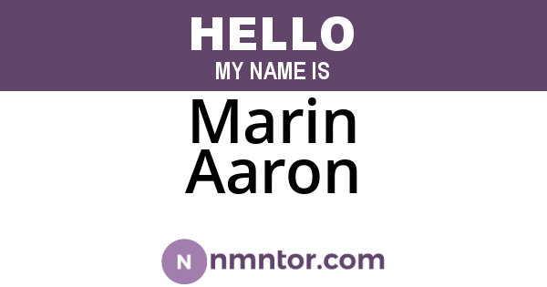 Marin Aaron